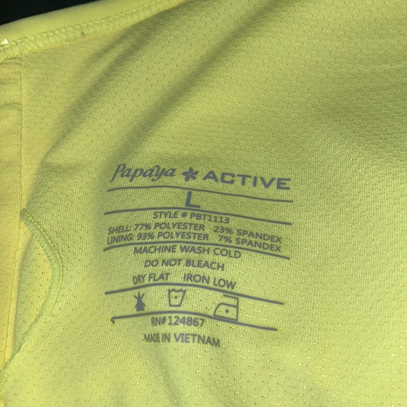 NWT Papaya Active Padded Evelyn Cinch Bra size L electric yellow - Picture 7 of 7